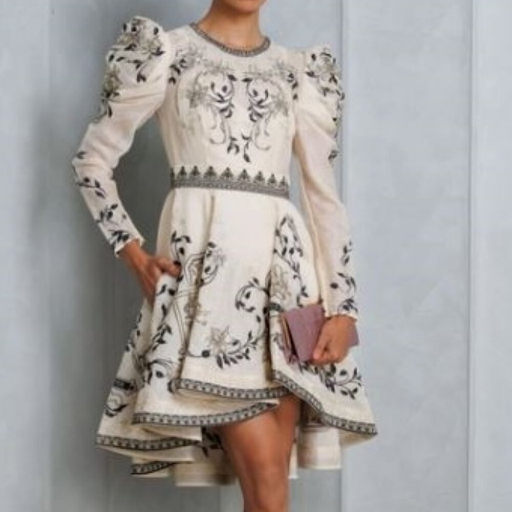 Zimmermann Runway Lyrical Embellished Mini Dress - Sz 0